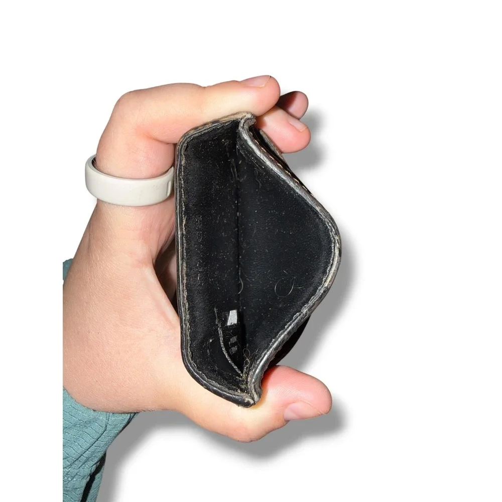 Coach Brown Leather Money Clip Wallet Card Case Mens Slim Bifold Minimalist EDC